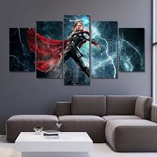 Thor Hammer Lightning Canvas Print 5