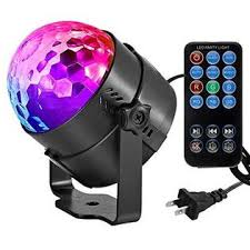 Amaneer Led Sound Activated Party Lights With Remote Control Dj Lighting Disco Ball Strobe Club Lamp 7 Modes Stage Par Light Magic