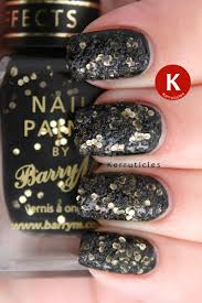barry m sequin nail effects black