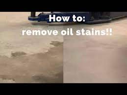 remove oil stains from garage floor