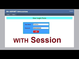 login form with session in asp net with