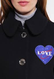 Women Coats Love Moschino Classic Coat Nero Moschino Boots