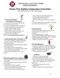 home fire safety inspection checklist