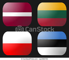 ► flags of historic voivodships of grand duchy of lithuania‎ (14 f). Estonia Latvia Lithuania Poland Flag Buttons Illustration Canstock