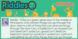 Green Glass Door Riddles Com