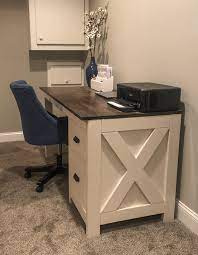 There are different materials sourced, including recycled pallets, barstools or polished pine slabs, so there's plenty of options to use whatever you might have on hand! Farmhouse Desk Step By Step Instructions Chisel Fork