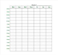 Editable Daily Schedule Calendar Chart Printable Planner