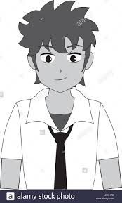 Finden sie mehr boy people emotion cliparts Teenager Junge Anime Cartoon Schwarz Weiss Stock Vektorgrafik Alamy
