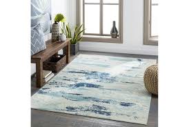 7 10x10 Outdoor Rug Ivory Grey Blue
