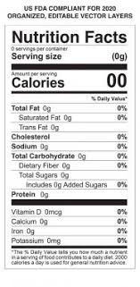 Vector serving, fats and diet calories list for fitness healthy dietary supplement, protein sport nutrition facts american standard guideline. Editable Nutrition Facts Template Free Vector Eps Cdr Ai Svg Vector Illustration Graphic Art