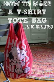 how to make a no sew t shirt tote bag