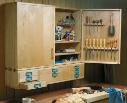 wall hung tool cabinet woodworking