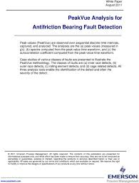 antifriction bearing fault detection