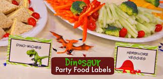 dinosaur party printable food labels
