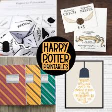 25 free harry potter printables