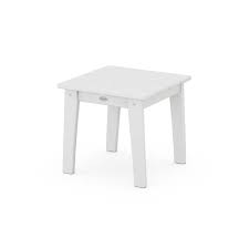 White Square Plastic Outdoor Side Table