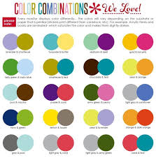 Colour Combination Chart Life Planner Happy Strong