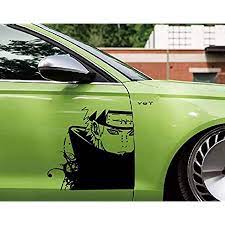 The most common anime car decal material is plastic. Amazon Com Car Stickers Anime Door Stitch Decoration Anime Personality Car Stickers Car Styling Waterproof Cover Protection Film Right Side Kitchen Dining