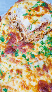 lasagna recipe with a cheesy sauce and