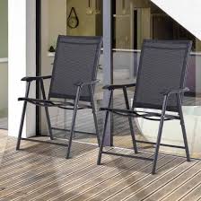 Outsunny 2 Foldable Garden Chairs