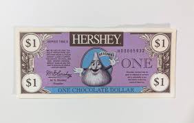 1996 hershey park chocolate currency