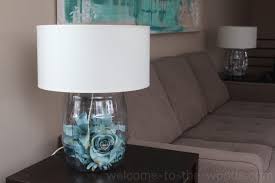 Diy Glass Table Lamp Tutorial