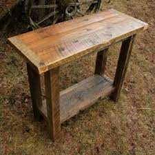 Crafted Reclaimed Barnwood Sofa Table