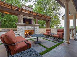 Outdoor Fireplace With Tv