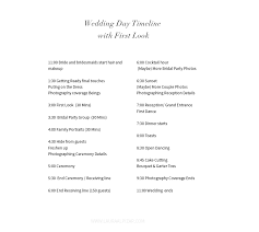 wedding day timeline 5 pm ceremony
