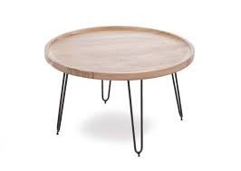 Perfect as a cocktail table for entertaining or just your laptop and a glass of wine. Large Round Coffee Table With Black Metal Legs Crete Ez Living Furniture