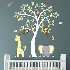Jungle Animal Nursery Wall Art Stickers