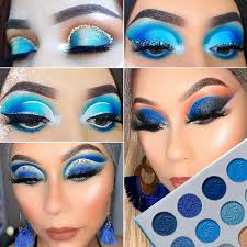 blue eyeshadow palette 15 color