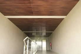 wooden coated metal ceiling tiles 2 mm