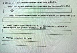 Chlorine And Sodium Iodide React