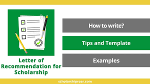 how to write scholarship recommendation