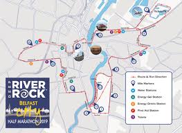 Routemap 2019 Deep Riverrock Belfast City Half Marathon