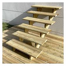 Deck Stairs Wood H105cm 6 Steps D29cm