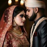 indian wedding couple stock photos