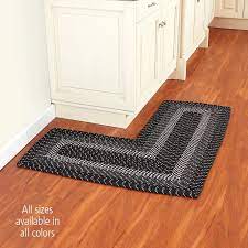 braided corner rug l shaped ombre
