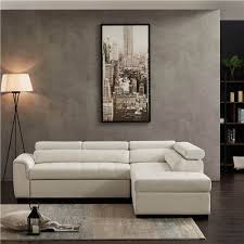 corner leather sofa bed with ottoman white