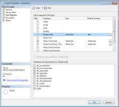 sql server user mapping for
