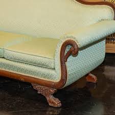 antique american empire swan neck sofa