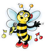Image result for cartoon bee conducting music
