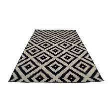 ikea black and white geometric carpet
