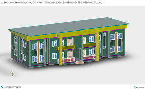 two bedroom semi detached house model