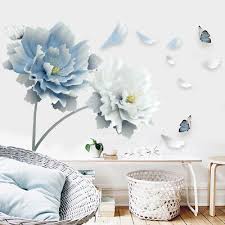 Flowers Wall Stickers Sofa Background