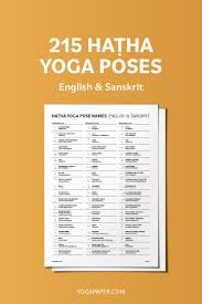 yoga poses in english and sanskrit