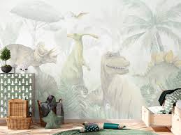 Wall Mural Dinosaurs Pastel