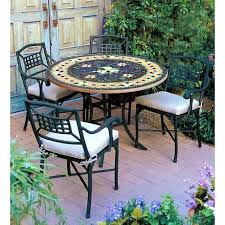Because the framework's material is a sheet metal, the chairs and the mosaic table will heat up under the sun. Knf Neille Olson Mosaics Tuscan Lemons Collection Frontgate Mosaic Patio Table Patio Table Set Patio Table
