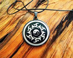 yin yang stainless steel tribal pendant